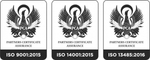 ISO 9001:2015, ISO14001:2015, ISO 13485:2016